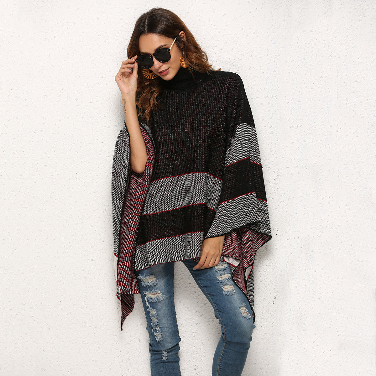 Cape | turtleneck sweater