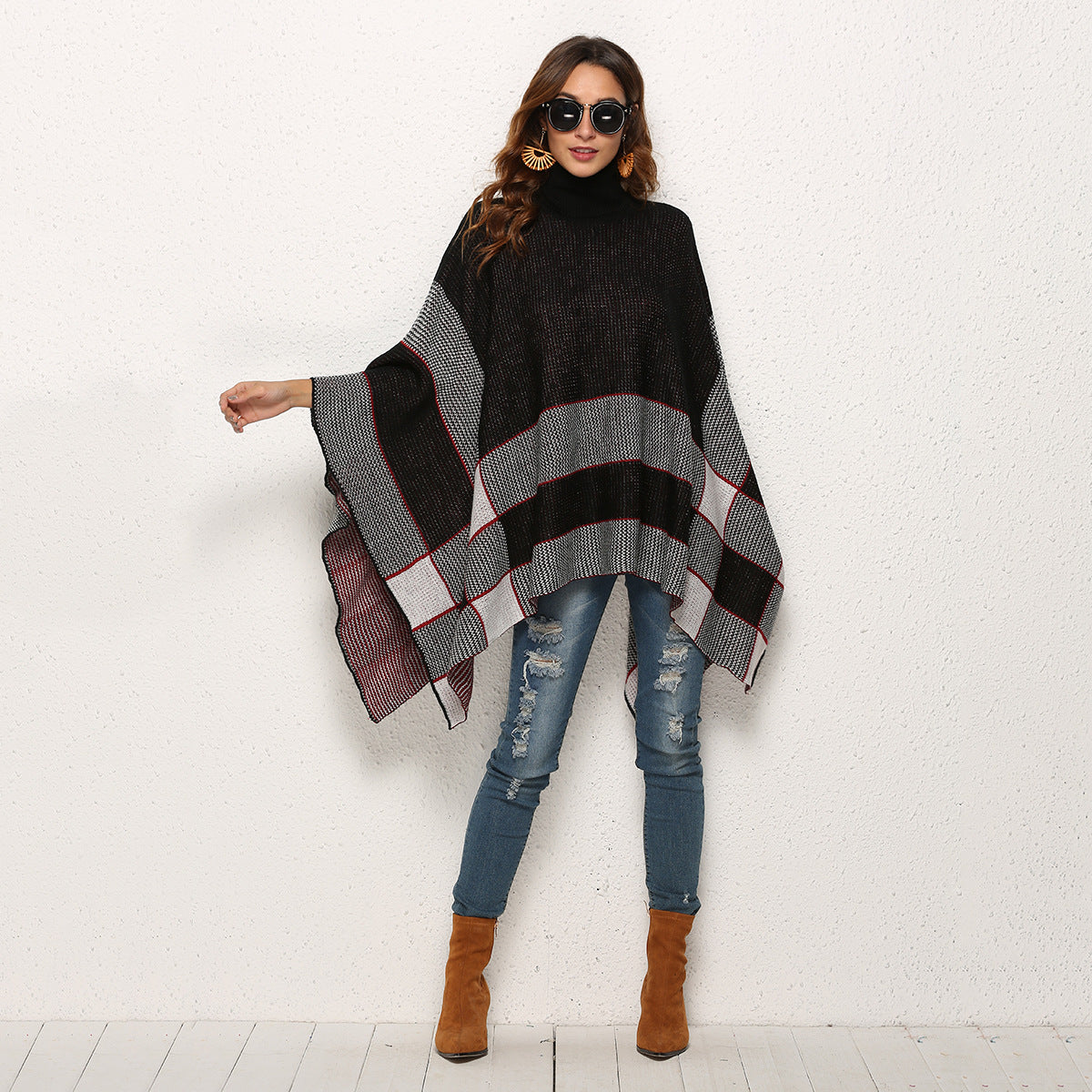 Cape | turtleneck sweater