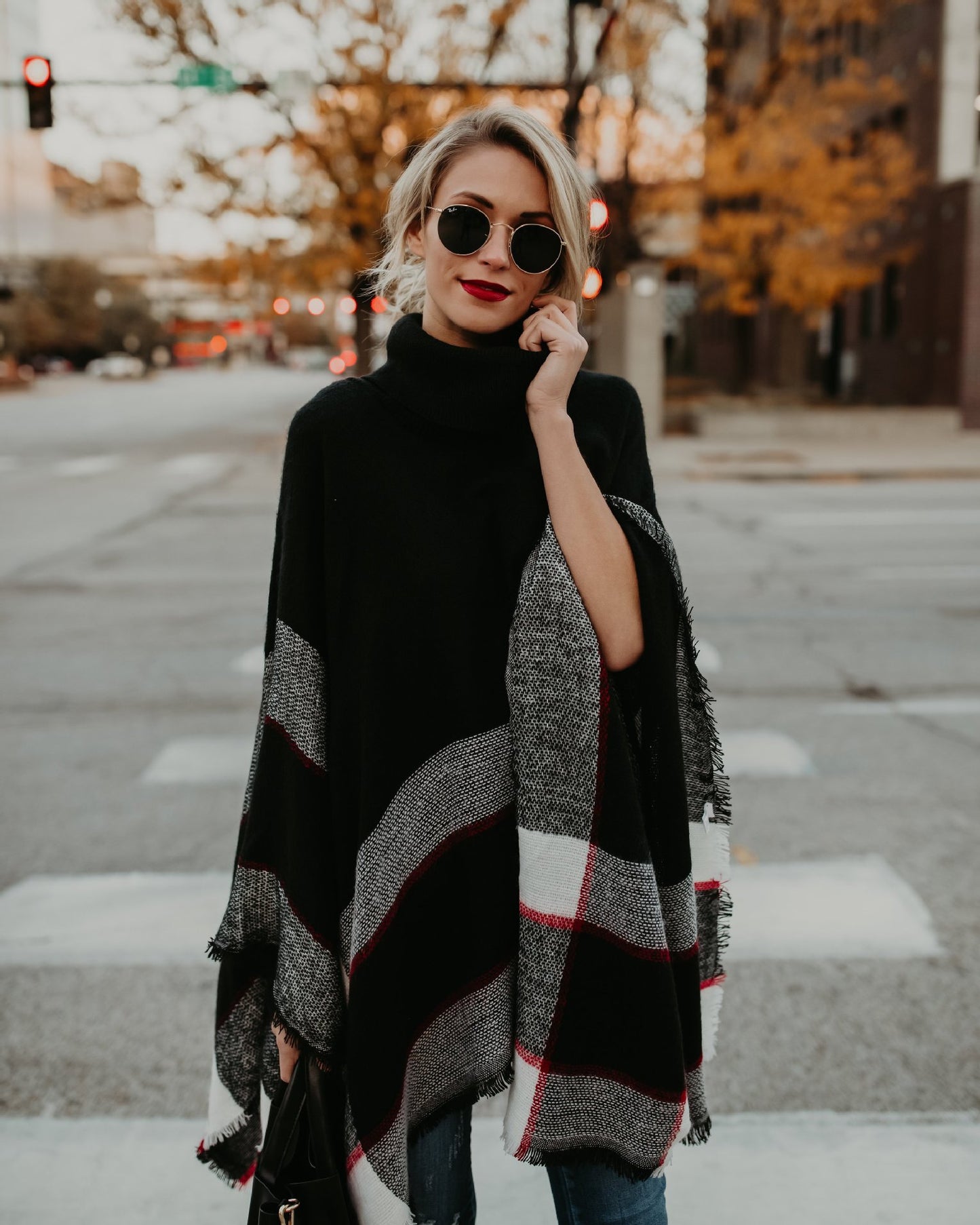 Cape | turtleneck sweater